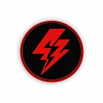 Minimal Lightning Emblem Sticker (Peel N' Stick)